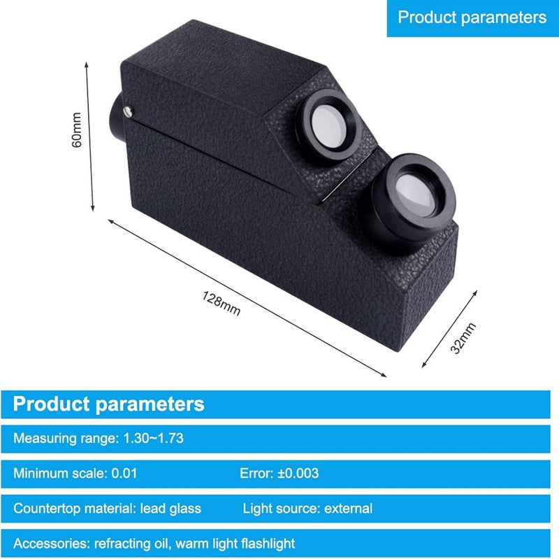 CXCTCT Gem Tester,Gem Tester for All Stones,Gemstones Refractometer High Accuracy Identification Quick Kit Jewelry - Image 2